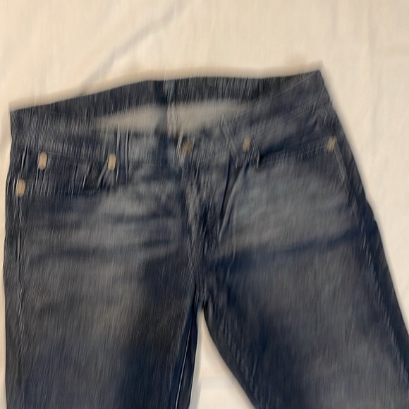 7 For All Mankind Women’s Blue Velvet Corduroy Cropped & Skinny Jeans Pants 32 - Picture 5 of 12